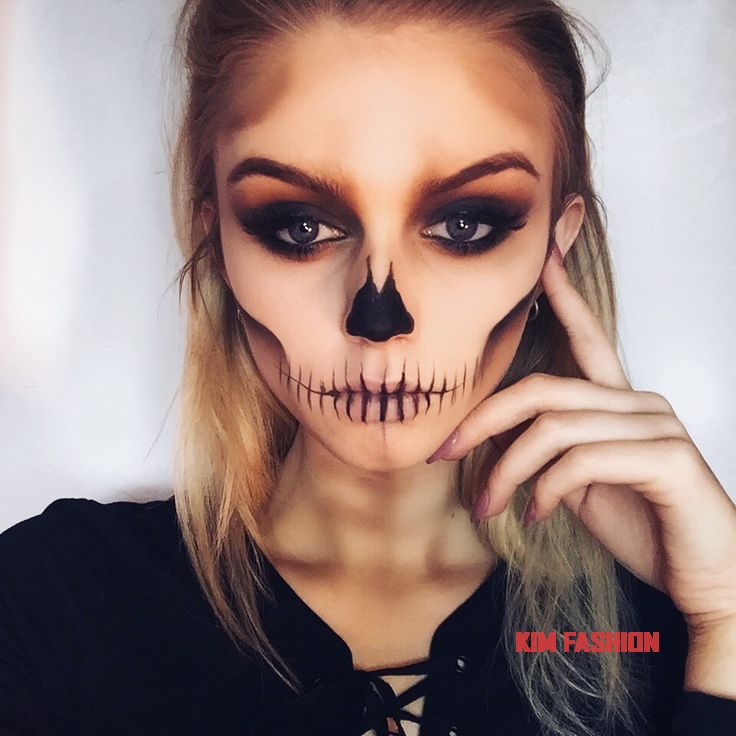 807e16e4c80b7d4572e1637f88ad3cb0 simple skull halloween ideas Skull Halloween Makeup Ideas for a Spooky and Creative Look