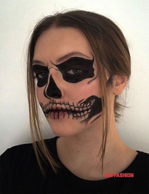 e2c3658691276fe1d06a5aa6302bf283 Skull Halloween Makeup Ideas for a Spooky and Creative Look