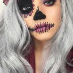 sugar skull Halloween makeup