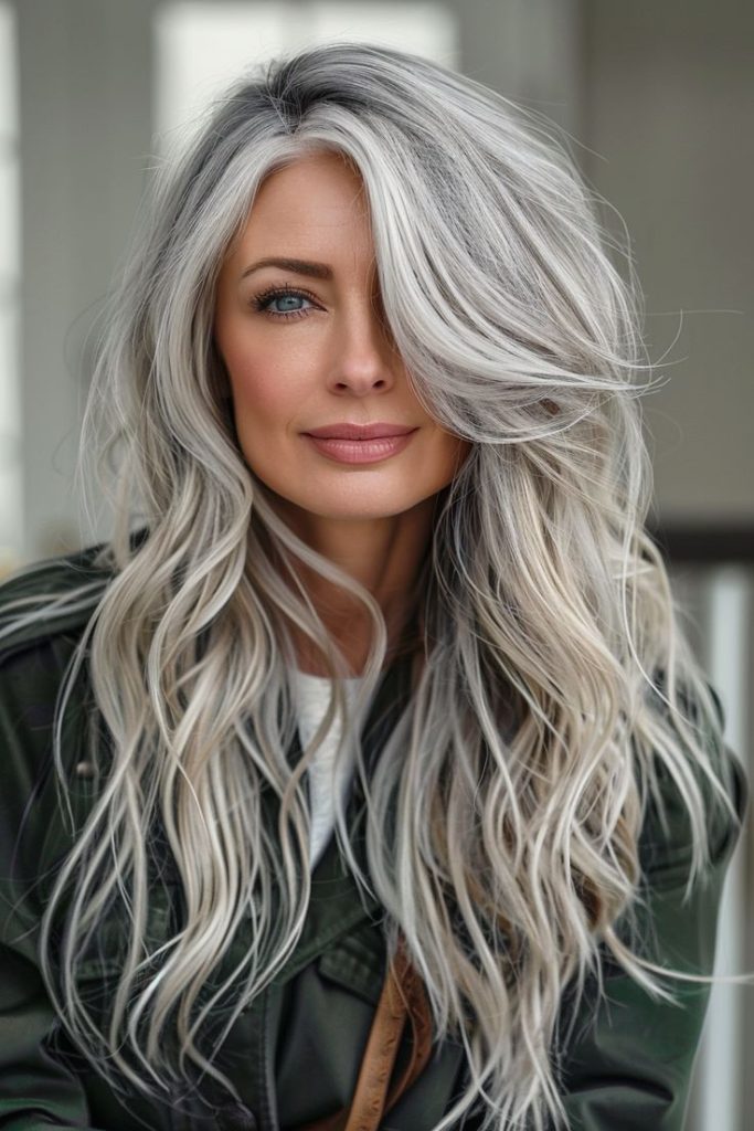 34 Balayage Inspirations for Women Over 50 with Long Hair Aging Gracefully Silverhair Highlights That Looks Amazing