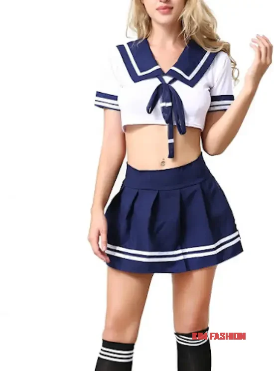 Blue school uniform halloween costume School Girl Halloween Costume