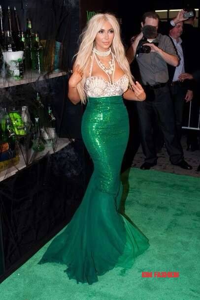 3ek5fm l 610x610 skirt kimkardashian mermaid highwaisted halloweencostume green celebrityhalloweencostume.avif 30 Iconic Halloween Costume For Party