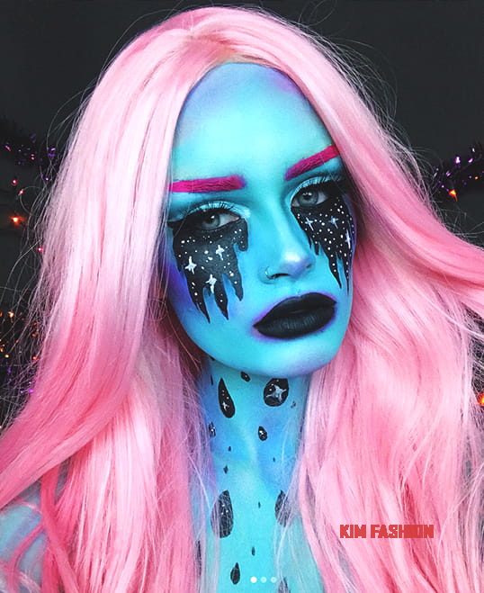 cosmic alien halloween makeup idea 20 Top Halloween Makeup Ideas