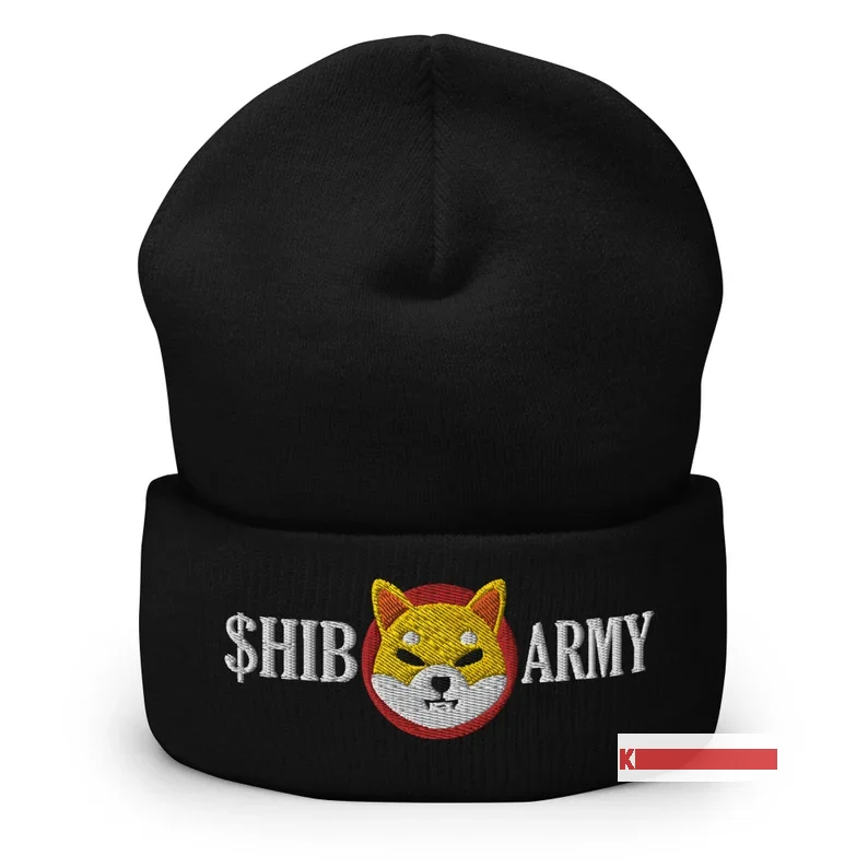 Shiba Inu Embroidered Cuffed Beanie 