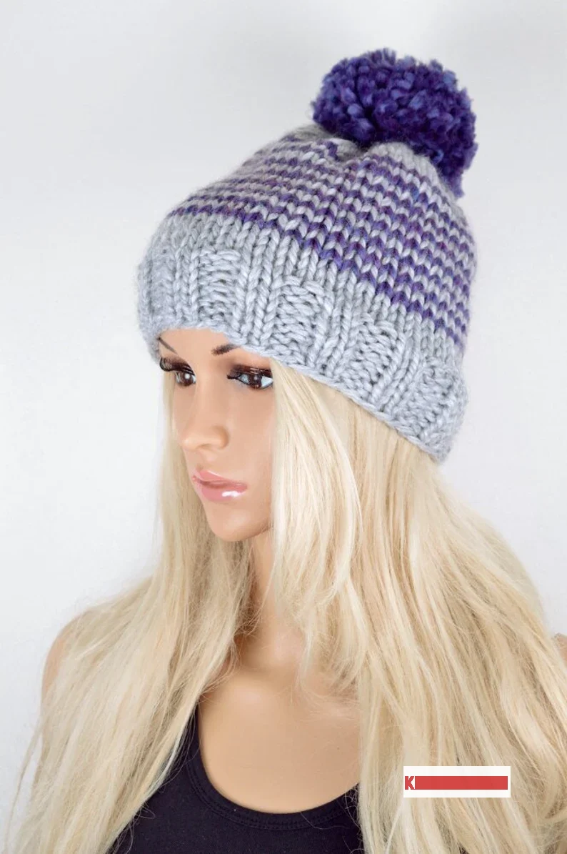 Knit Winter Pom Pom Beanie