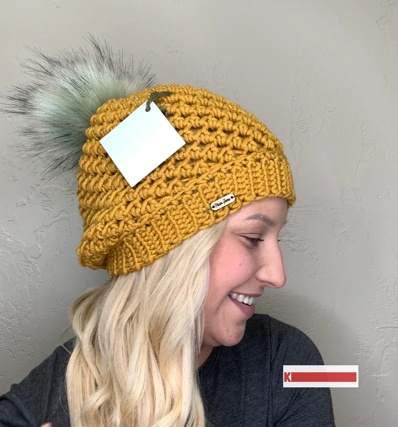 Mustard slouchy hat