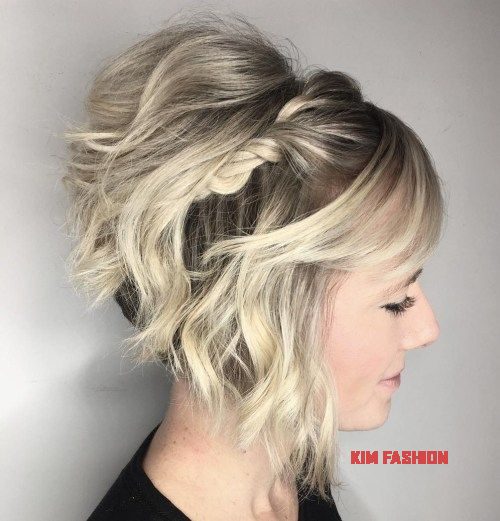 Elegant short Asymmetrical Updo List Of Elegant Short Hairstyle Ideas