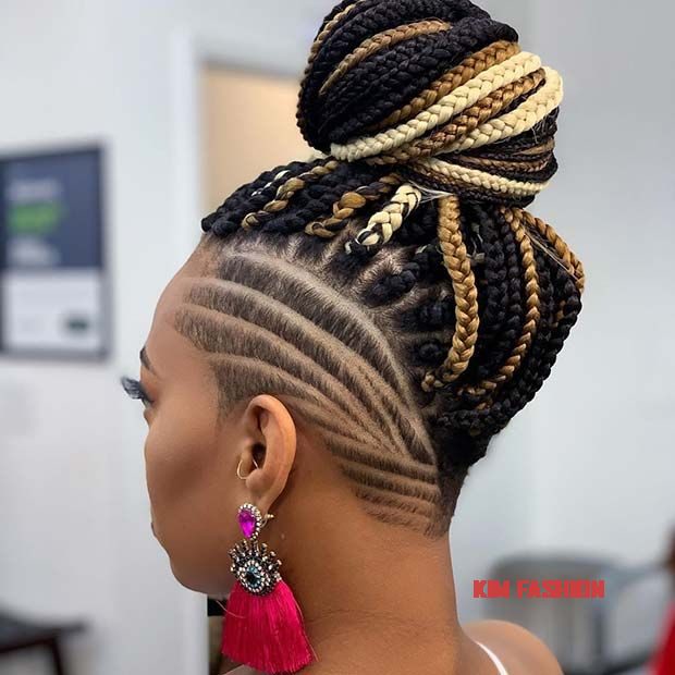 Braided Bun Hairstyles for Black Ladies