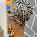 Shaved hair Pattern with Up do small Braids 20 Shaved Hairstyles For Black Women With Braids