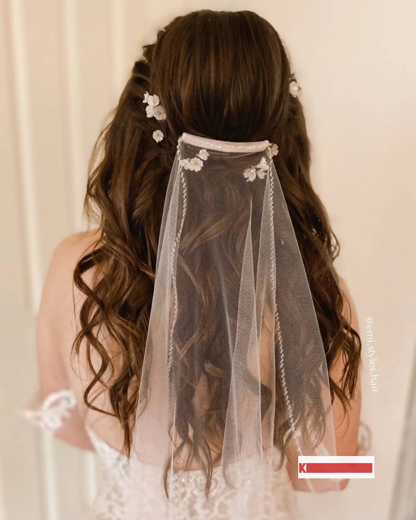 41 wedding hair down with a veil CWiBsRjs Aj Wedding Hair: Stunning Bride Hair Down Styles for Your Big Day