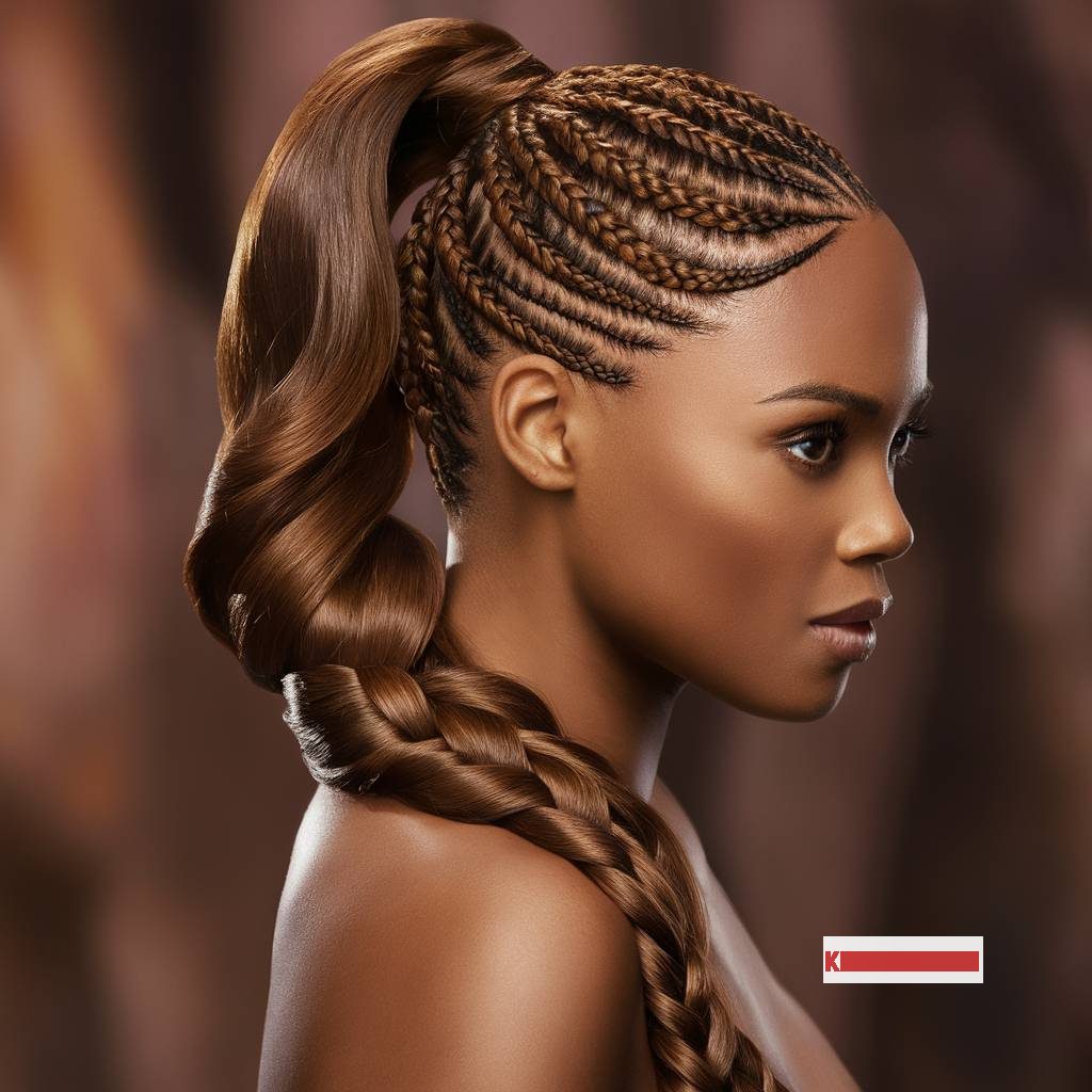 Beach Hairstyles | Pool hairstyle, Braided ponytail, braids for black women, box braids, hairstyle for black women