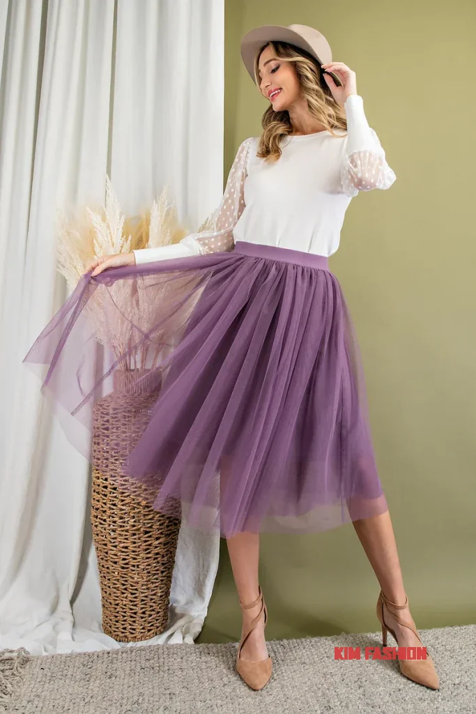 Lavender tulle skirt