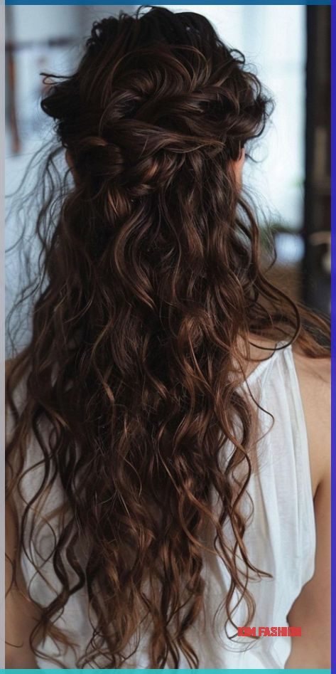 24 Simple Prom Updos for Long Hair 2024 Long Curly Hair Inspo