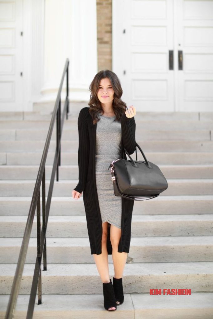 Layered Fall Looks with Dress and Coat