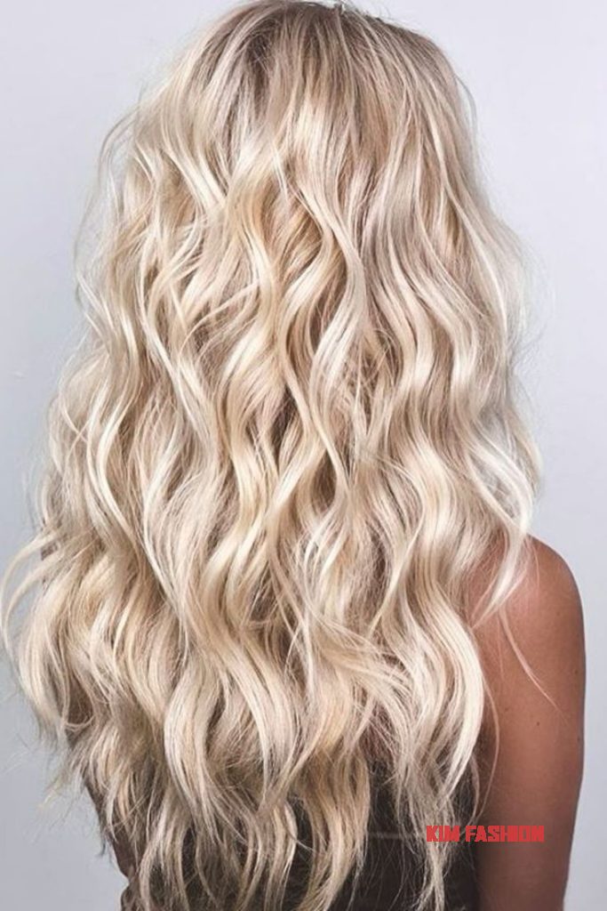 Healthy Blonde Long Curly Hair