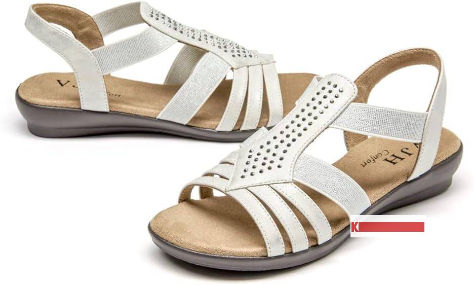 Womens Flat Sandals Elastic Slip on Light Weight Slingback My Pic: Top Summer Beach Sandals