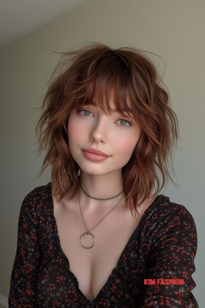 Shaggy Bob: Messy layers give a relaxed, rock-and-roll vibe.