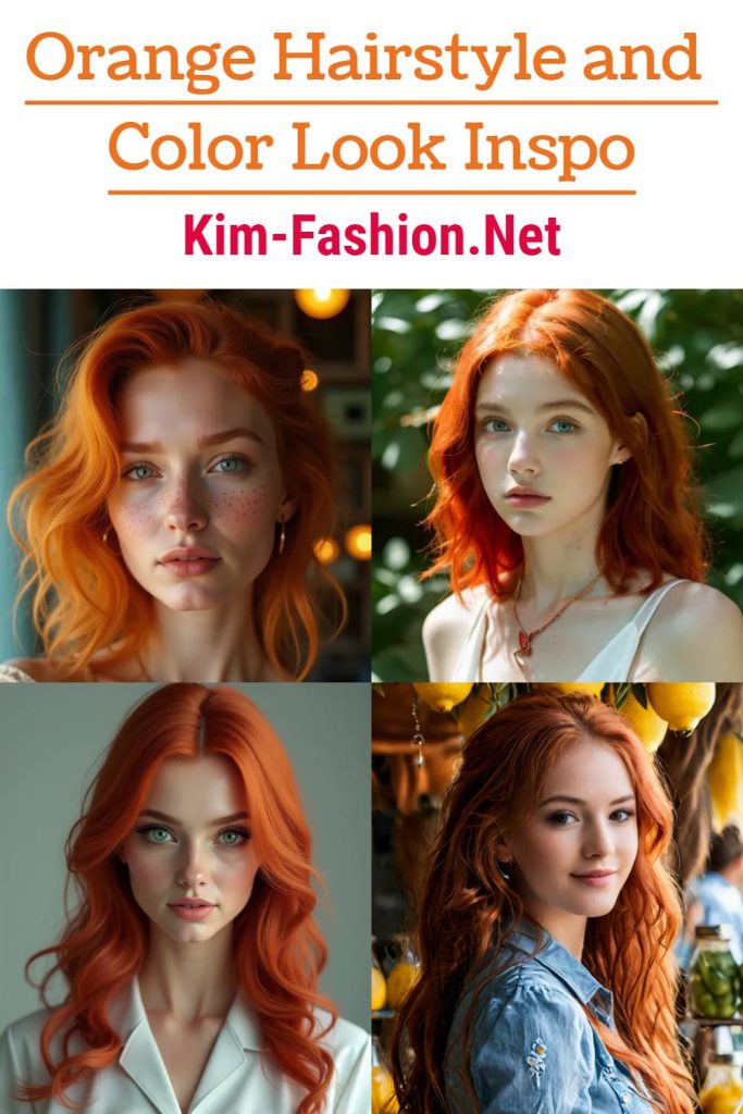 Orange Hairstyle and Color Look Inspo