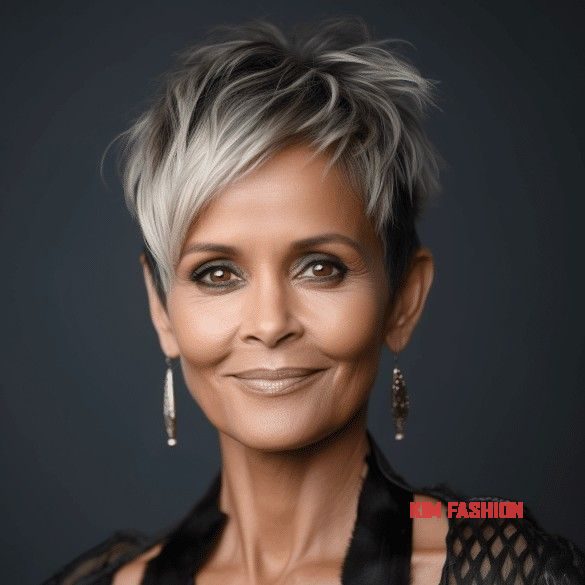 Choppy Pixie Haircut for Women Over 50