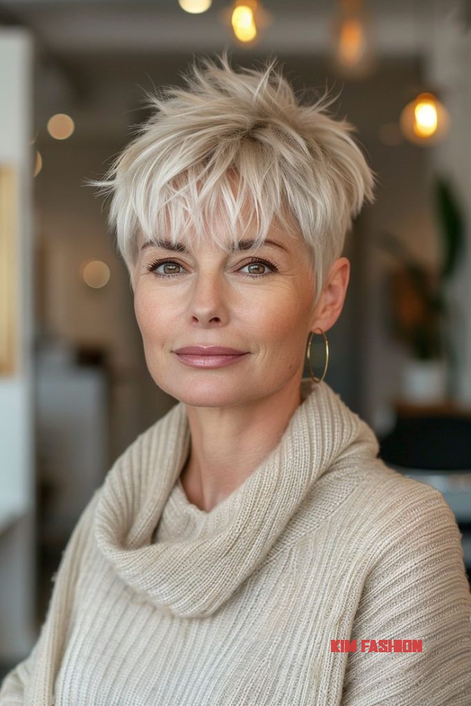 Sleek Pixie Haircut for Women Over 60